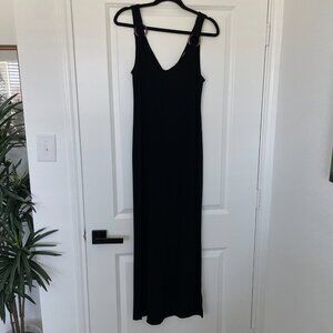 Green Envelope Black Maxi Cover-Up Dress – Women’s Size M